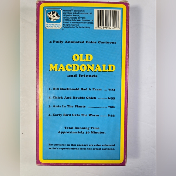 Old MacDonald VHS By Kid Flicks 1988 - Picture 2 of 5